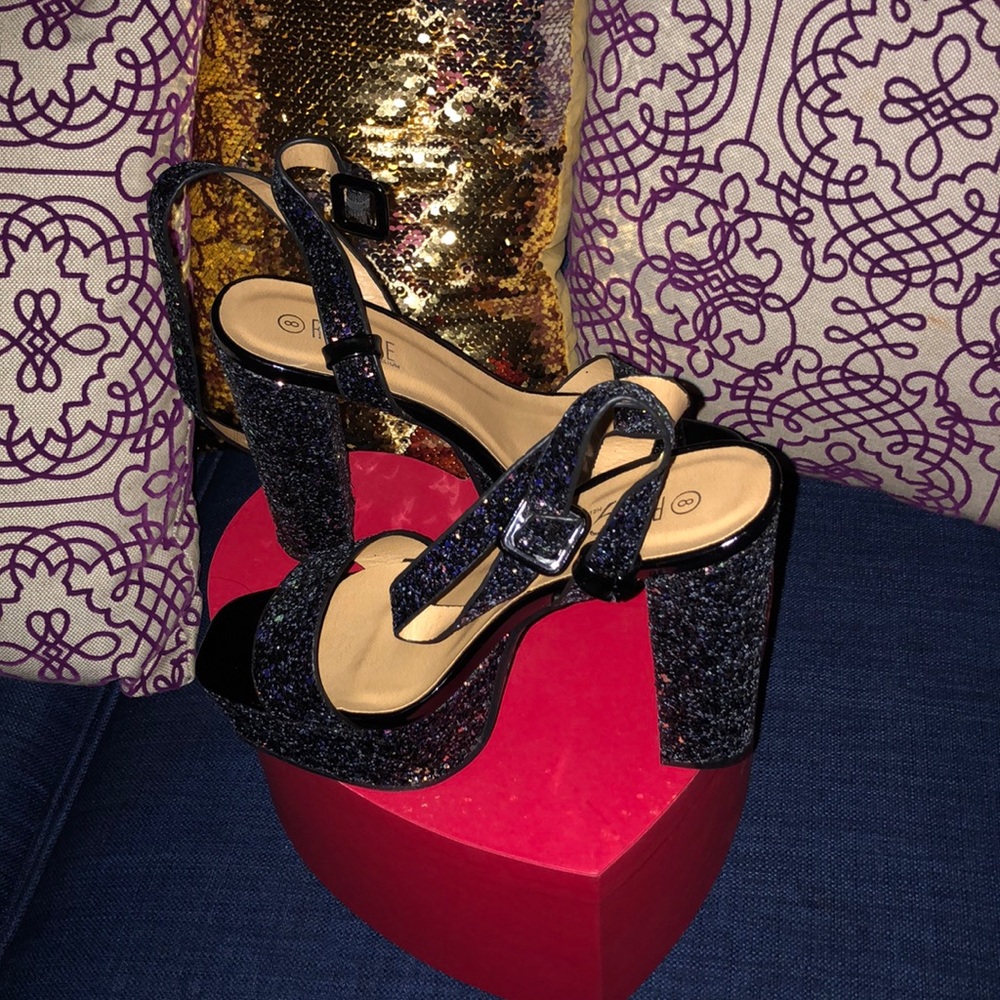 beautiful sparkly platforms comfortable NEVER WORN